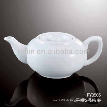 Gesundes haltbares weißes Porzellan-Ofen sicheres einfaches weißes Teekanne-Porzellan